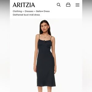 Wilfred Bellow Dress Gathered-bust midi dress (Aritzia)